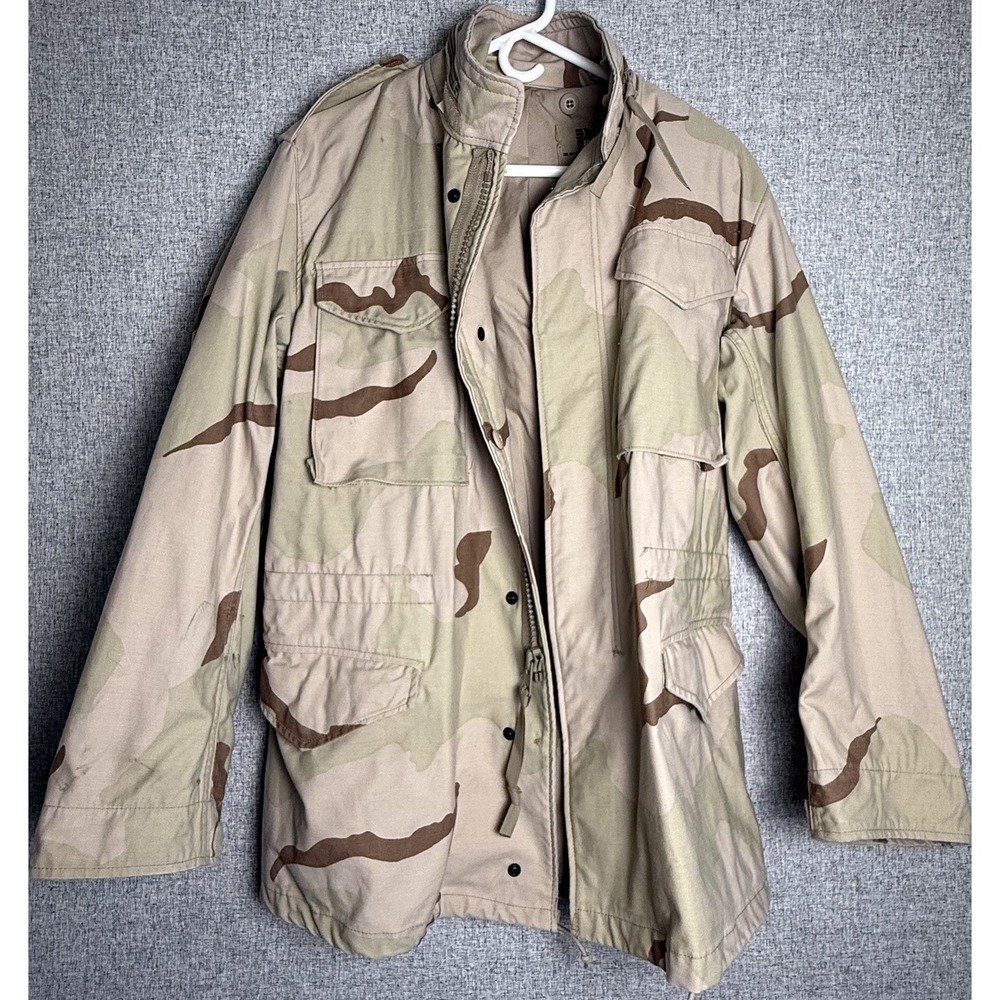 Field Jacket M-65 DCU Desert‎ Camouflage Coat Cold Weather US Army SMALL LONG